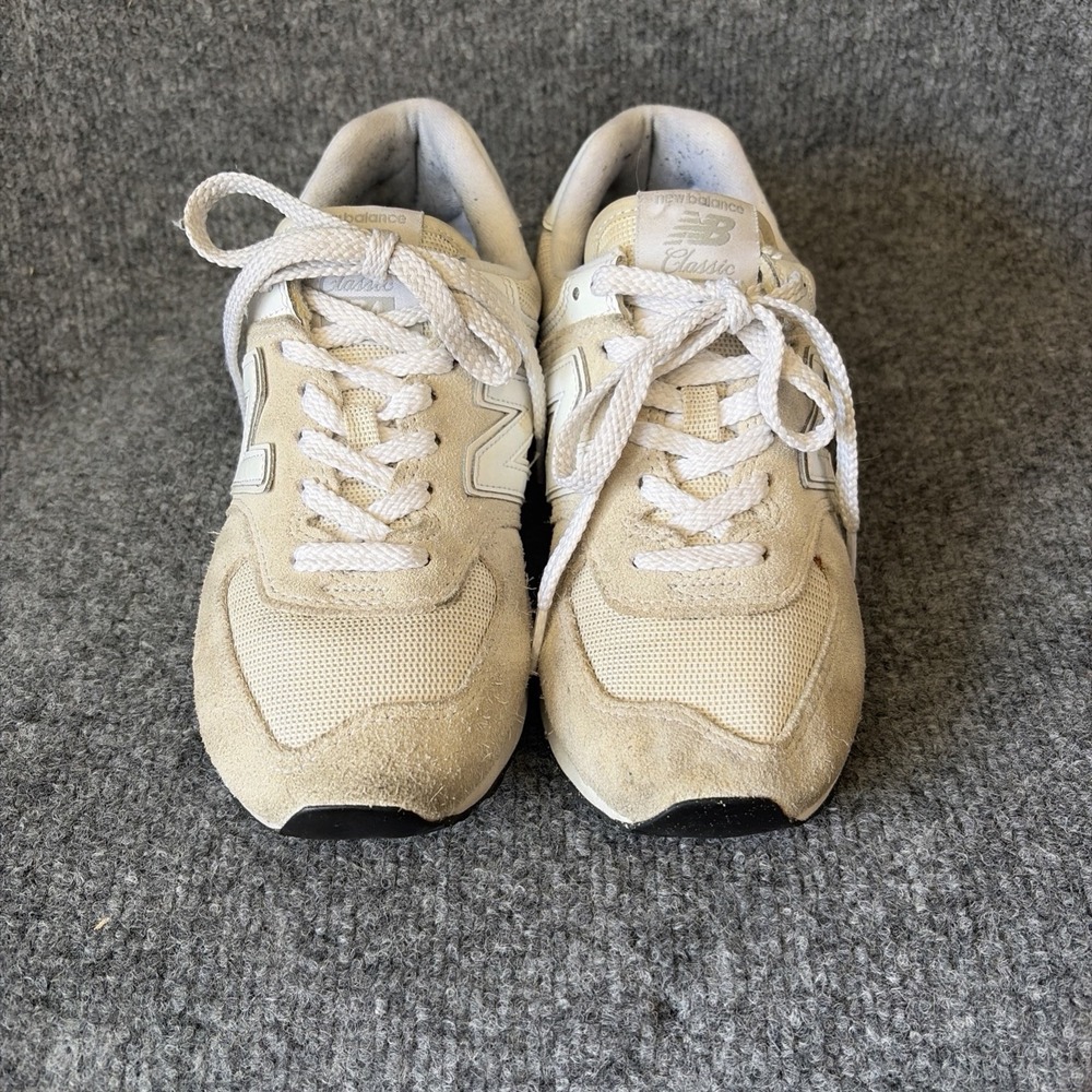 New Balance 574 Sneaker Women 6 Tan WL574EW Classic Beige Suede Athletic Shoes